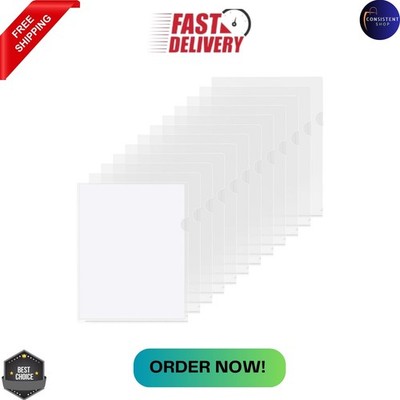 12PCS Plastic File Folder Clear Project Pocket Transparent Document Paper Jacket