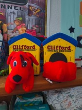 clifford the big red dog vintage bookends paper tag