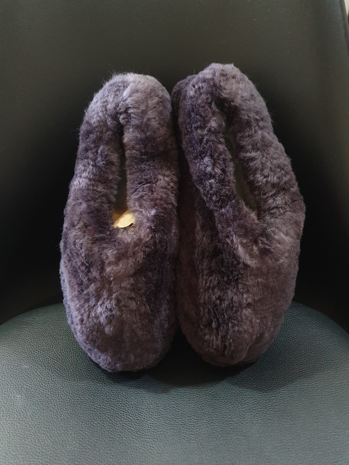 SAOLA Pantofole da casa viola scarpe di lana calde accoglienti suola rigida 39 EU 6 UK