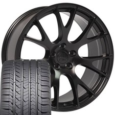Black 22x10 Rim Goodyear Tire Set Fit Dodge Ram Truck Hellcat Style Black 22x10 Rim Goodyear Tire Set Fit Dodge Ram Truck Hellcat Style