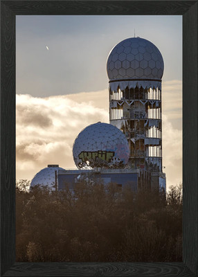 Gerahmtes Wandbild Radarstation Poster Leinwanddruck Bild