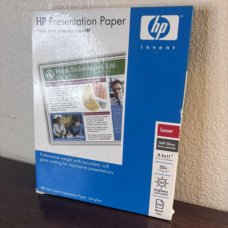 HP Soft Gloss Presentation Laser Paper 200 Sheets 8.5x11 Q6541A NEW In Open Box - Image 4 of 4
