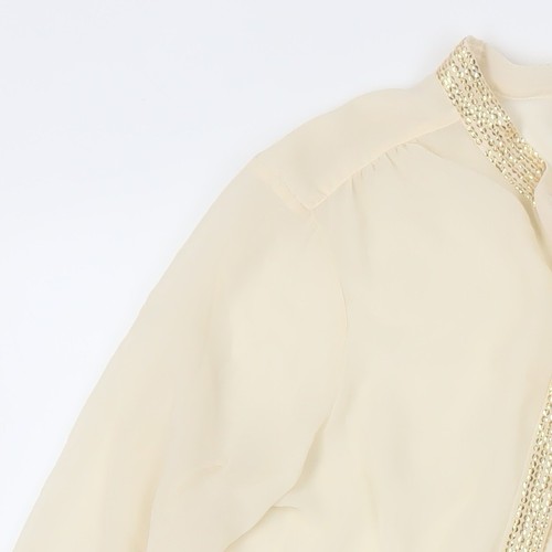 Blusa mediana de lentejuelas beige para mujer Vero Moda - Imagen 8 de 12