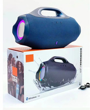 BOOMSB0X4 LED Bluetooth Waterproof Boombox Speaker w/ LED Lights 40W Blue