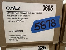 Corning Costar 3695 Polystyrene 96 Well Half Area - No Lid 25ct EIA/RIA Plate