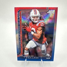 2025 Topps Chrome #206 Mack Hollins Red White Blue Refractor Color Match