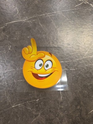 Smiley Face Loser Emoji UV DTF Decal Sticker for Hard Surfaces Full Color USA
