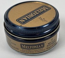 Meltonian Shoe Boot Cream Leather Polish Shine Jar 1.55oz Navy Blue