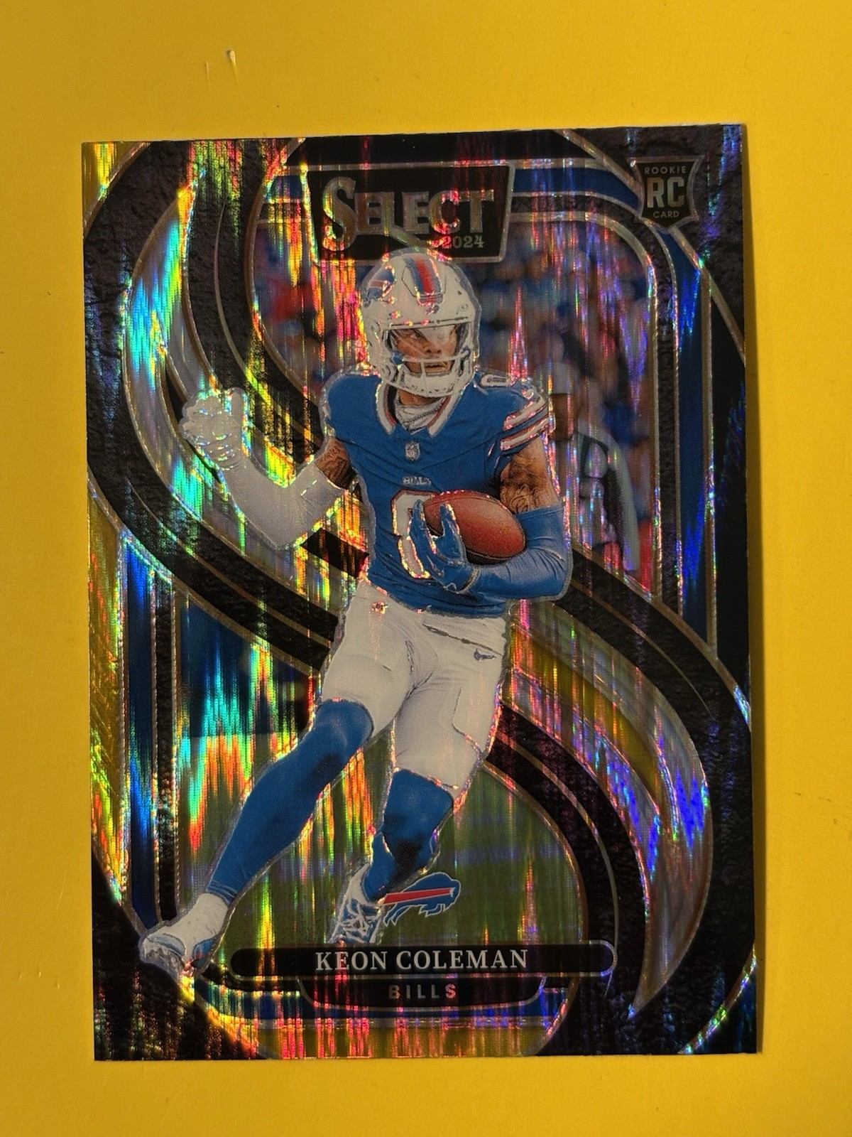 2024 Select Keon Coleman RC Black & Gold Shock Prizm SP #153 Bills 🔥🔥