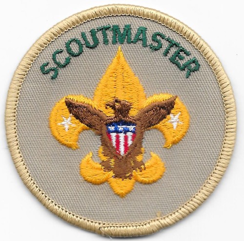 Scoutmaster 1989-Actual Transparente Waffle PB Posición Adulto Parche Boy Scout BSA