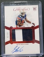 2021 Panini Flawless Collegiate - RC Patch Autograph SethWilliams #60 Ruby /25