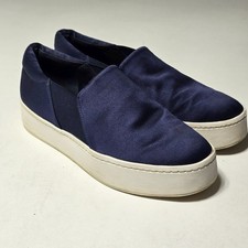 Vince Warren Sneaker Women US 8M Navy Blue Platform Slip On Casual Comfort Shoes