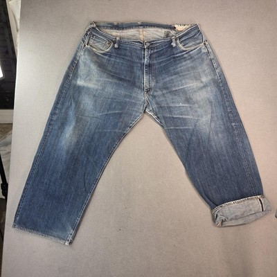 Evisu Jeans Mens Wide Leg Baggy Hip Hop High Rise Fits 38x26