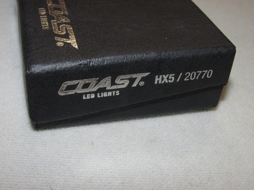 New in Box!! Coast HX5 Flashlight * Pocket Light * 180 Lumens * Pocket/Hat Clip - Picture 6 of 7