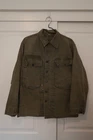 1940s Vintage HBT WWII US Army Shirt WW2 Herringbone Twill Military Uniform