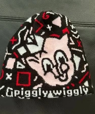 Piggly Wiggly Beanie Knit Hat All Over Graphic One Size Rare Promo