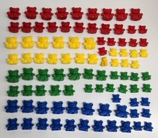 Bear Counters Set, Counting, Color Sorting Toy, Set of 93, Ages 3 Used