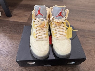 Jordan 5 x Off White Sail Size 8