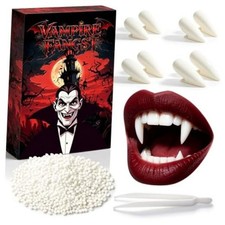 Vampire Fangs Teeth for Cosplay - 4 Pairs with Adhesive