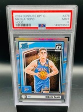 2024 Donruss Optic Rated Rookie RC #278 Nikola Topic Silver Holo Refractor PSA 9