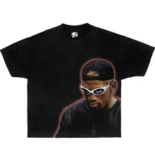 Dennis Rodman Boxy Vintage Shirt Graphic Basketball Tee Oversized Streetwear Y2K