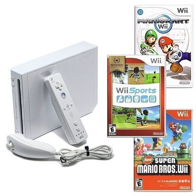 Authentic Wii Console White Pick Games, Controllers Cords US Seller 