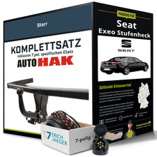 Für SEAT Exeo Stufenheck Typ 3R2 Anhängerkupplung starr +eSatz 7pol 09- NEU