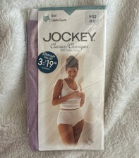 Vintage 1998 Women's Jockey Classics Cotton Brief Size 9 Purple 90s NOS 48 -50