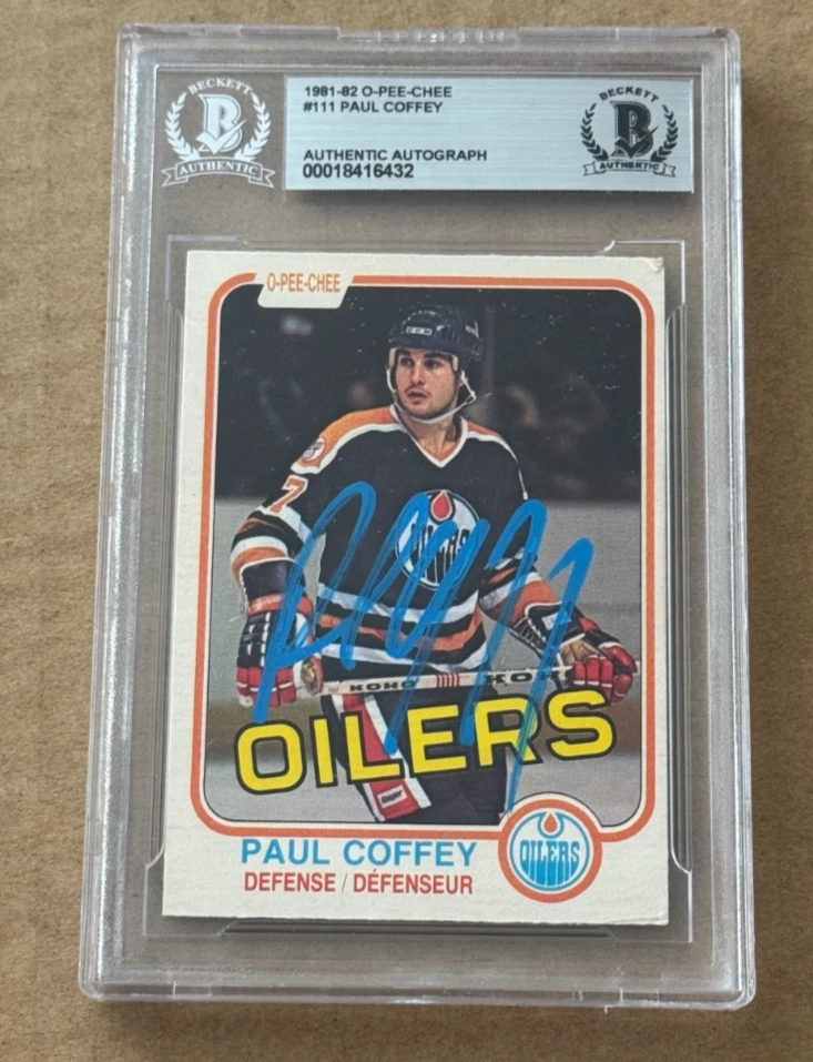 Paul Coffey Ice Hockey Autographed Sports Trading Card Singles for