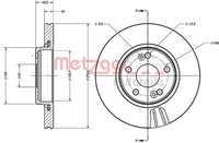2X Metzger Autoteile Bremsscheibe 6110600 FüR Laguna KG0 Renault 2 BG0 16V BG0A