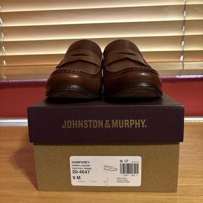 Johnston & Murphy Humphrey Penny Loafer Tan Full Grain Men s Shoes 9M