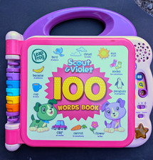 LeapFrog Scout Violet 100 Words Book English/Spanish Electronic Learning Toy