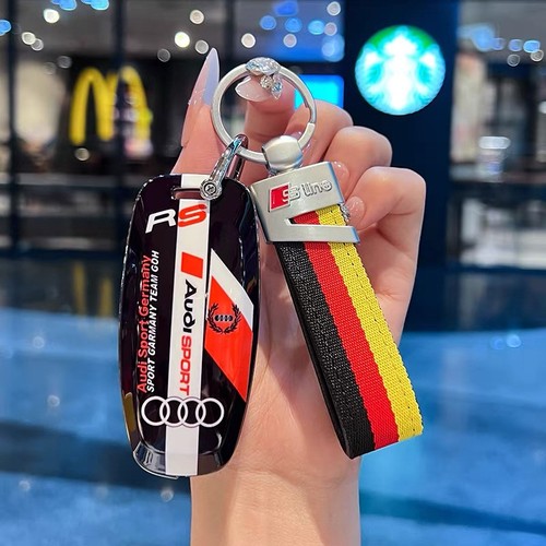 Protective Shell Key Fob Case Cover for Audi A3 A7 A8 Q3 A6 S3 RS5 Q7 Q8 - Picture 6 of 7