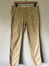 NILI LOTAN East Hampton Stretch Cotton Twill Cropped Pants Khaki Size 4 US