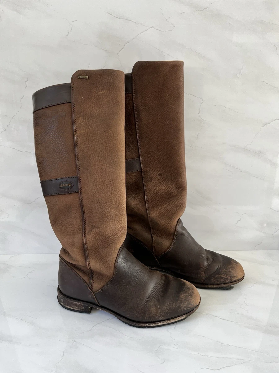 DUBARRY Stivali Donna In Pelle Marrone, Taglia 43, Tacco Piatto, Chiusura Slip-on, Larghezza Normale - 2