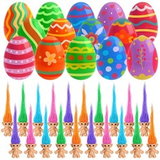 24Pcs Prefilled Easter Eggs with Mini Toys  Filled Plastic Easter Eggs with Vi...