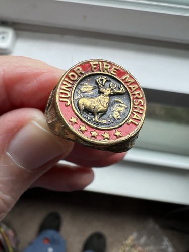 Vintage Junior Fire Marshal Ring Hartford Insurance