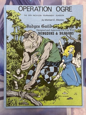 Judges Guild OPERATION OGRE 1979 D&D Module Pacificon Tournament Dungeon Dragons