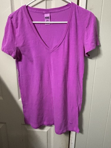 Victoria’s Secret Nachtwäsche "Pink" Himbeerrosa, Kurzarm T-Shirt Gr. L