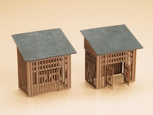 Auhagen 42636 2 Lattenschuppen, H0/TT - Bild 2 von 2