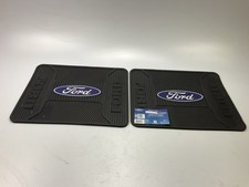 2 Plasticolor 1189r Rear Universal Rubber Floor Mats - Ford Oval Logo 17x14