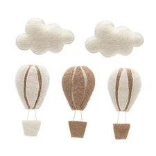  Hot Air Balloon & Cloud Decoration | Hanging Wall Decor, Bedroom Wall Beige