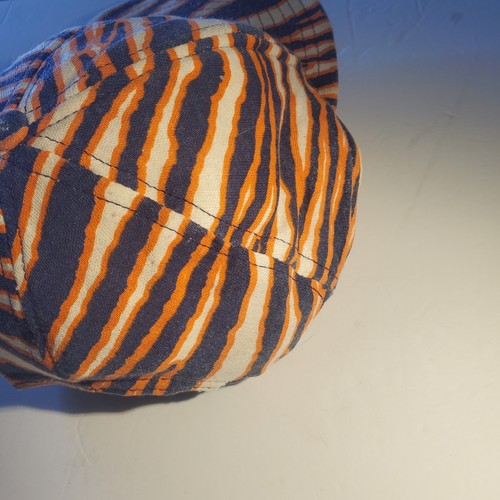 Gorra de colección Chicago Bears AJD Zubaz Snapback EE. UU. Naranja Azul Marino Blanco - Imagen 11 de 21