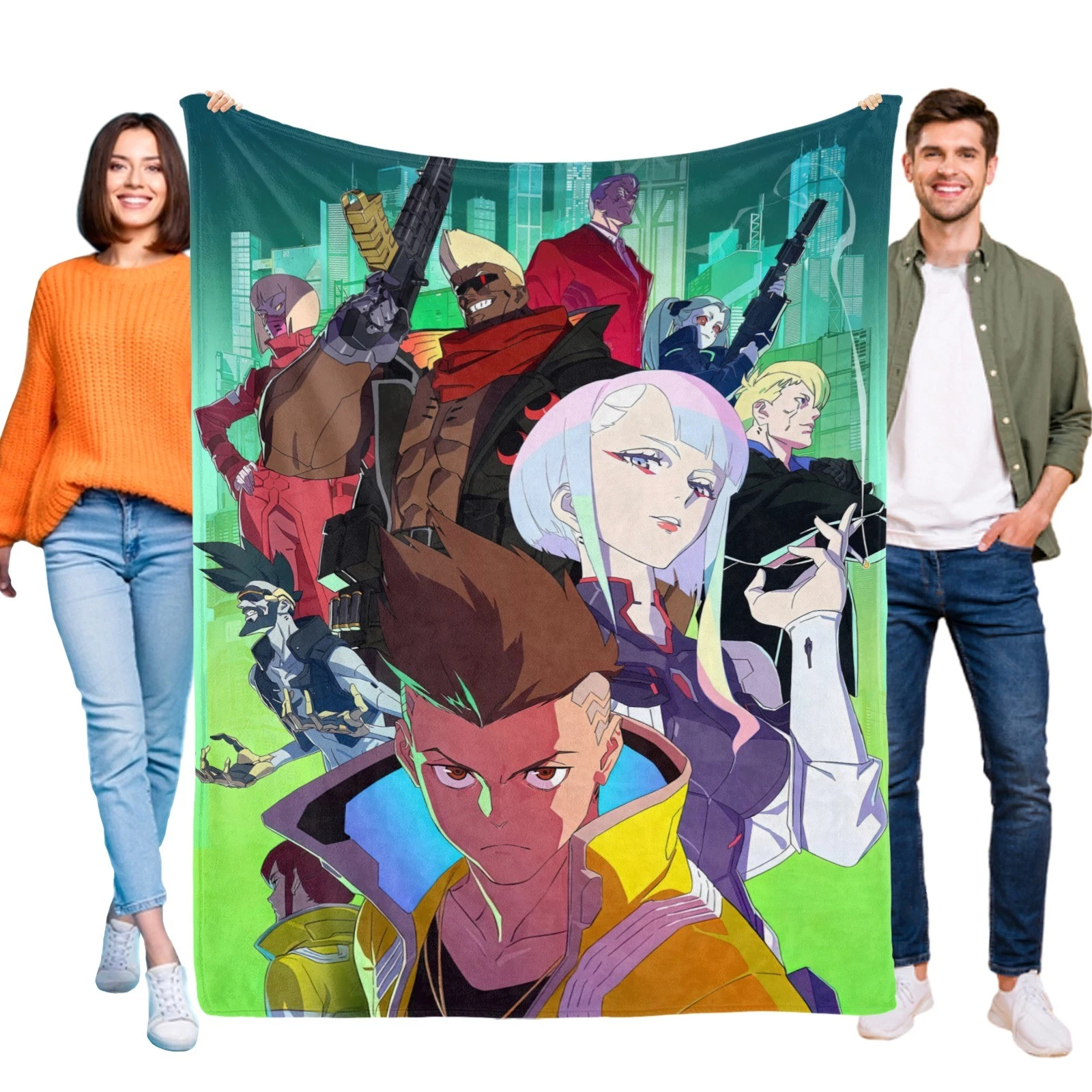 Cyberpunk Blanket Soft Flannel Bed Sofa Couch Throw Birthday Gift