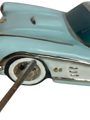 Corvette Auto Skulptur Robert Toth 11” blau 1950’s 60’s Vintage signiert Kunst - Bild 16 von 19