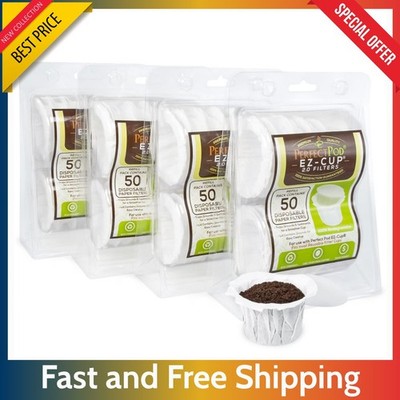 Perfect Pod EZ-Cup Disposable Coffee Filters   4 Pack 200 Ct for Reusable Pods..