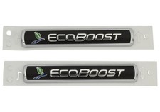 Ford M-1447-ebblk Ecoboost Emblem Pair Black And Silver Ford M-1447-ebblk Ecoboost Emblem Pair Black And Silver