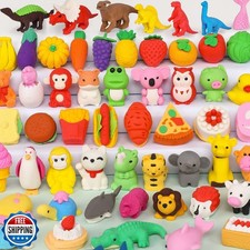 Animal Erasers for Kids 50 Pack Kid's Eraser Bulk Pull Apart Erasers 3D Puzzl