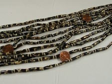 10 Strands 15" 5mm x 23mm India Handmade Water Buffalo Bone Beads DNG-19   