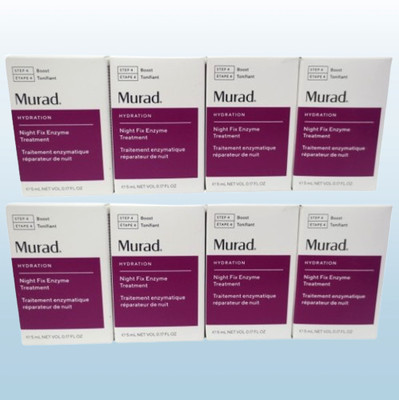 MURAD HYDRATION NIGHT FIX ENZYME TREATMENT 0.17 OZ BOXED LOT OF 8